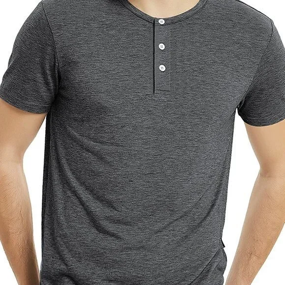 ‼️NWOT‼️ STANLEY Short Sleeve Henley Tee-Shirt - Navy - Picture 2 of 3